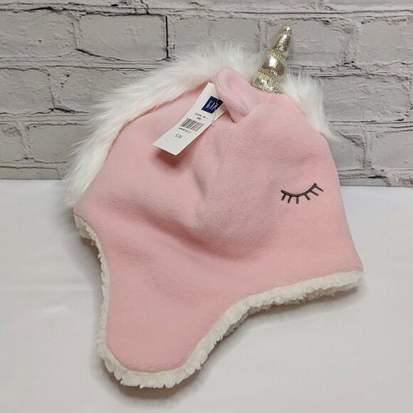 'BABY GAP' SHERPA 'ALLY UNICORN' WINTER HAT with EAR COVERAGE - Picture 5 of 15